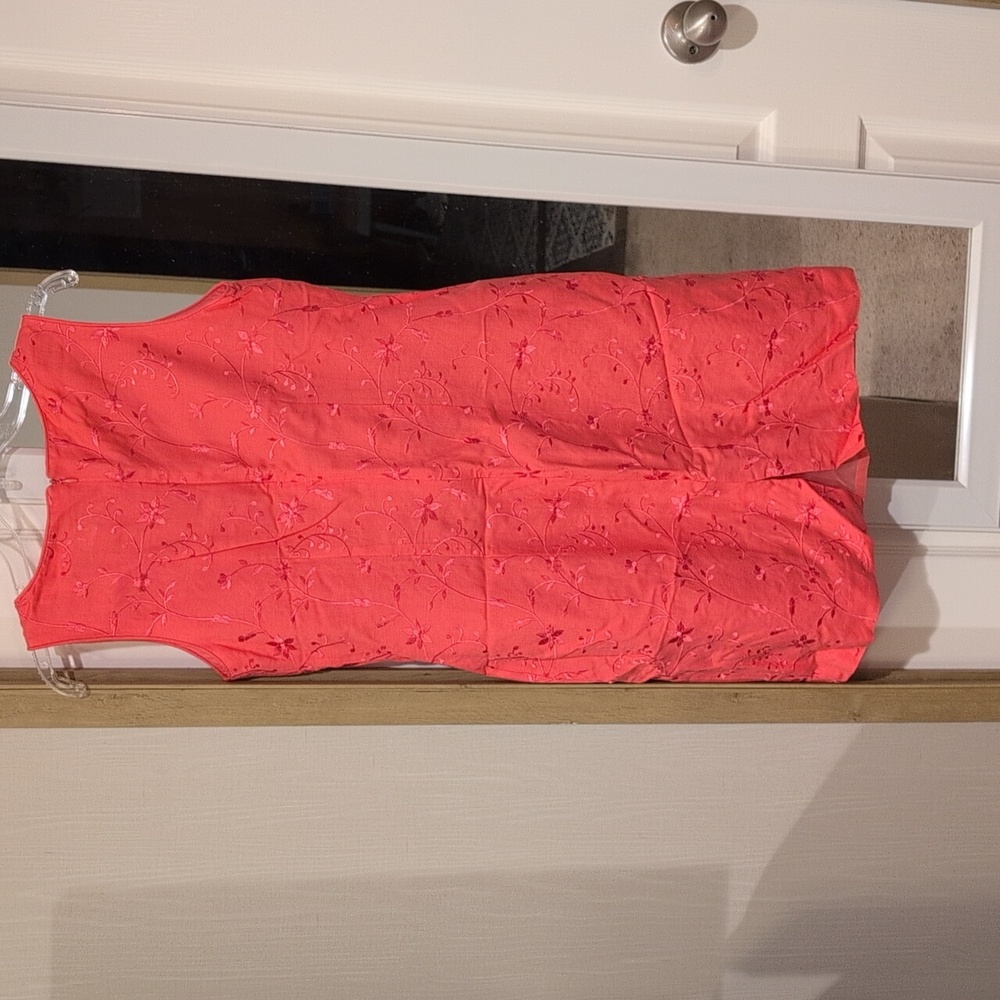 Jessica Howard Coral Embroidered Sleeveless Shift Dress - Picture 3 of 4